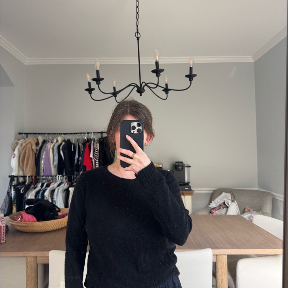 Skull Cashmere Black Knit Pullover